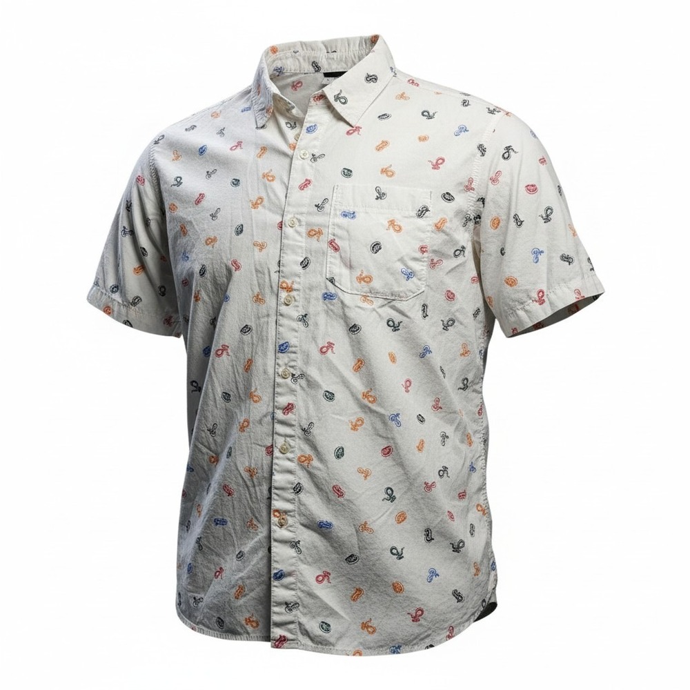 The North Face Baytrail Shirt Mens XXL Shirt Snake Print Button Up Short Sleeve